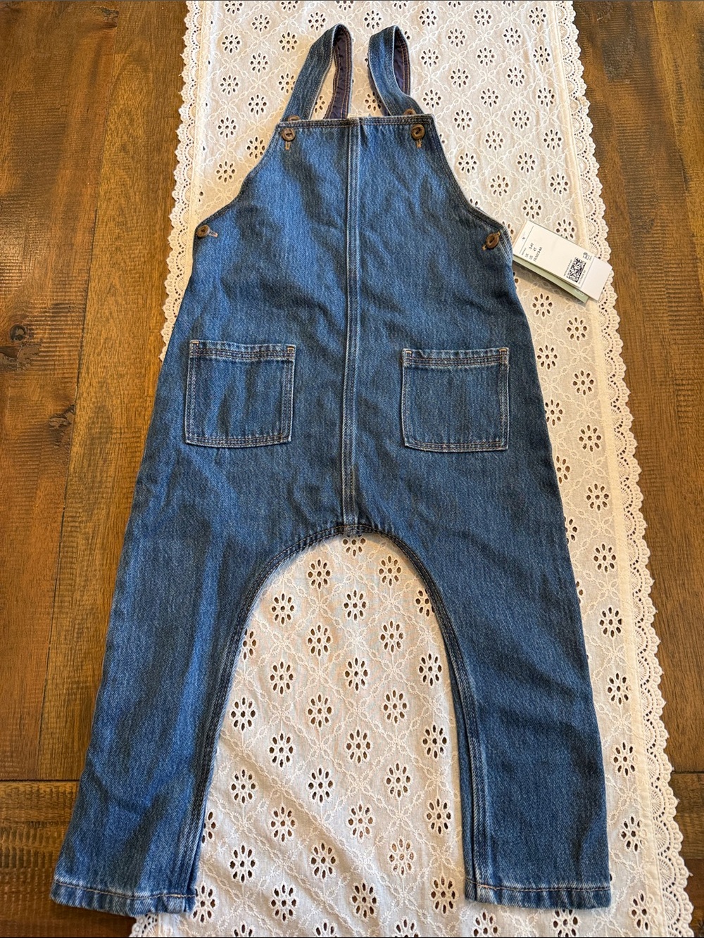 H&M Blue Relaxed Denim kids Overalls size 4t NWT